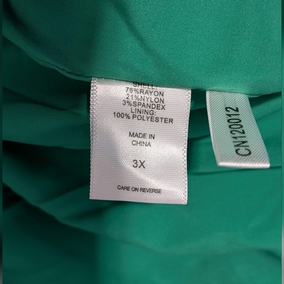 New York & Company Floral Green Spring Summet Women Blazer Size‎ 3X - Picture 7 of 11